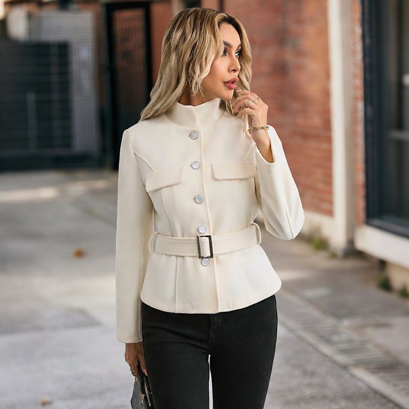 Women White Mock Neck Belted J - огляд і ціна Women Formal Wear Belt