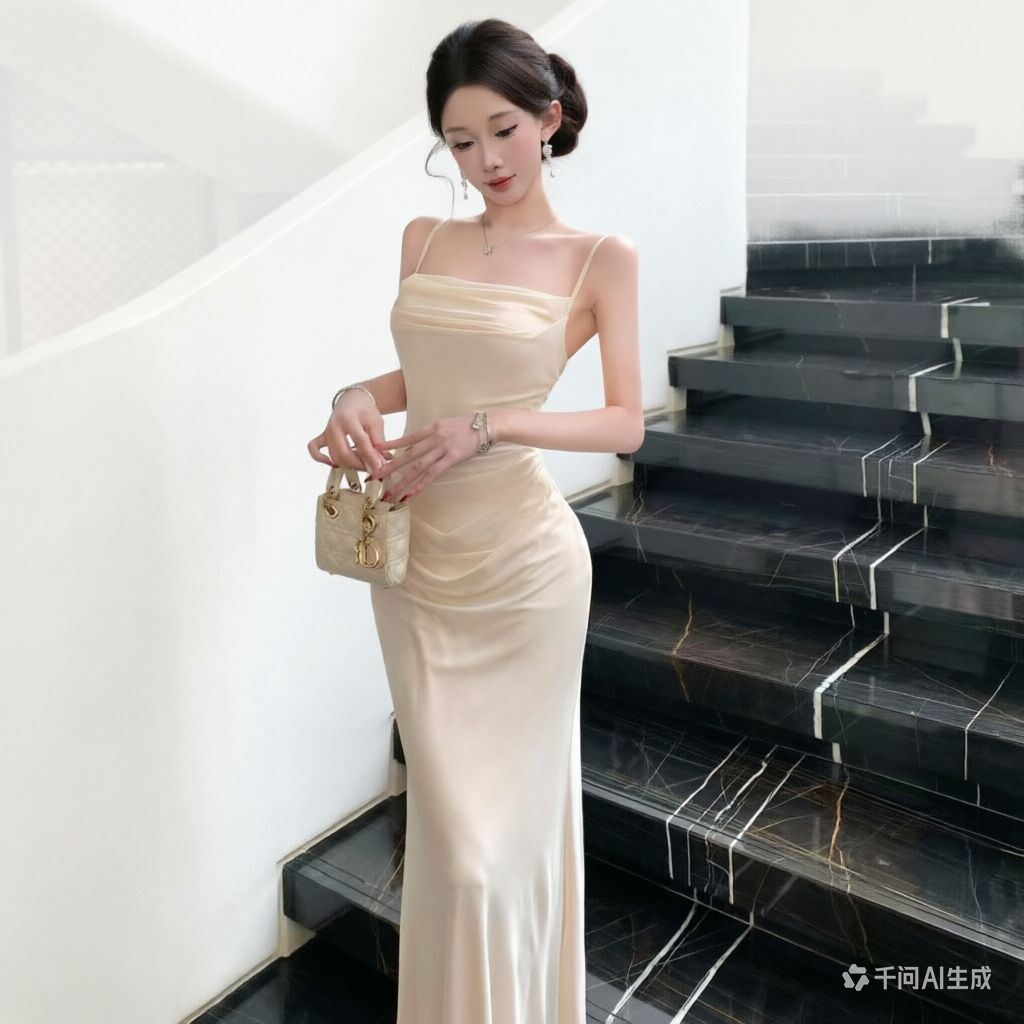Chic Beige mesh Slip Dress Ele - огляд і ціна Formal Wear For Women Xl