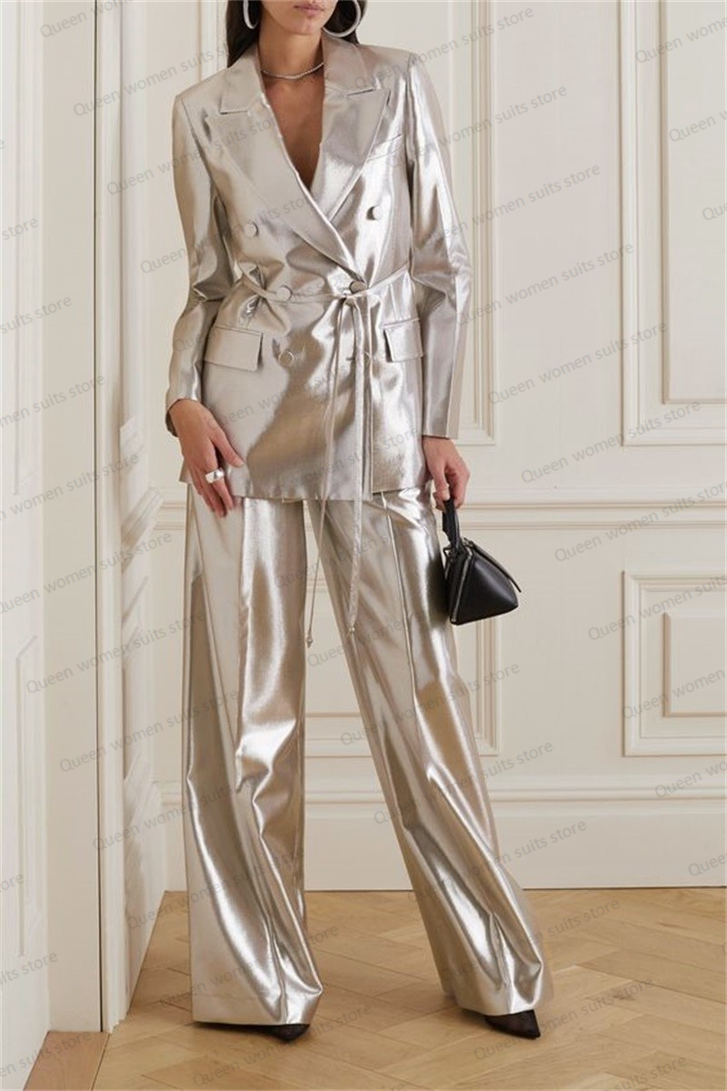 Shiny Satin Wedding Women Suit - огляд і ціна Women Formal Wear Belt