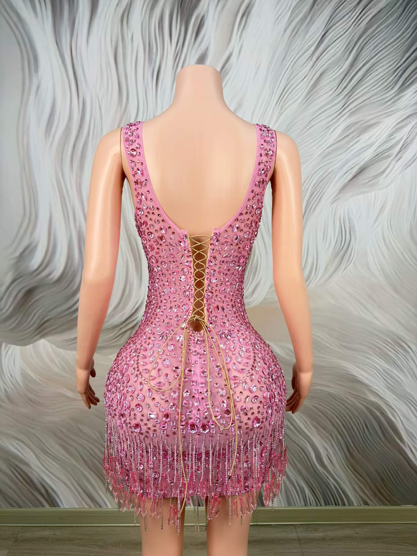 Luxury Sparkly Pink Rhinestone - огляд і ціна Women Formal Wear Photoshoot