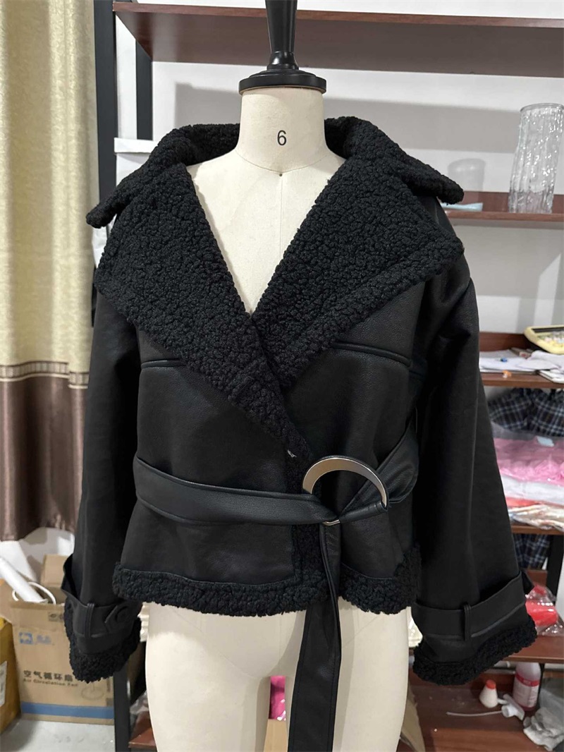 PU Leather Fur Black Women Jac - огляд і ціна Women Formal Wear Belt