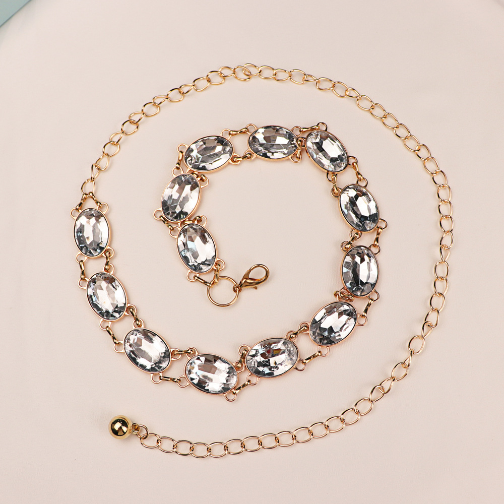 Chic Rhinestone Waist Chain Wo - огляд і ціна Women Formal Wear Belt
