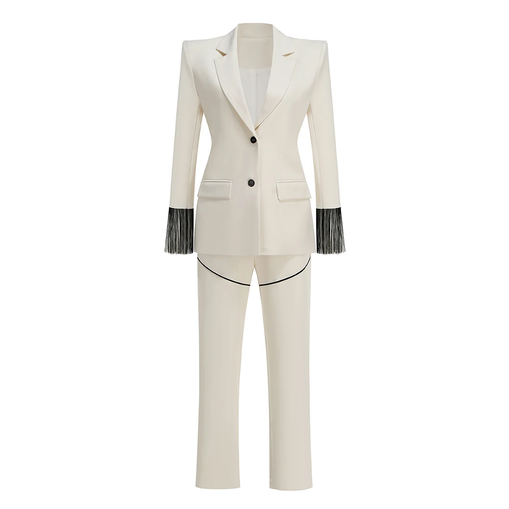 Fashion White Two Piece Sets L - огляд і ціна Women Formal Wear Without Blazer