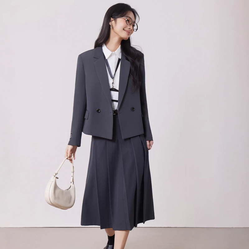 Gray women's suit set for spri - огляд і ціна Women'S Formal Wear Petite