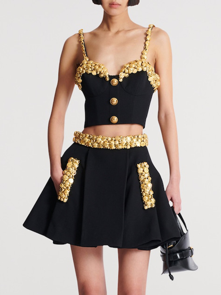 VC Black Two Piece Set Dress w - огляд і ціна Women'S Formal Evening Wear Tops