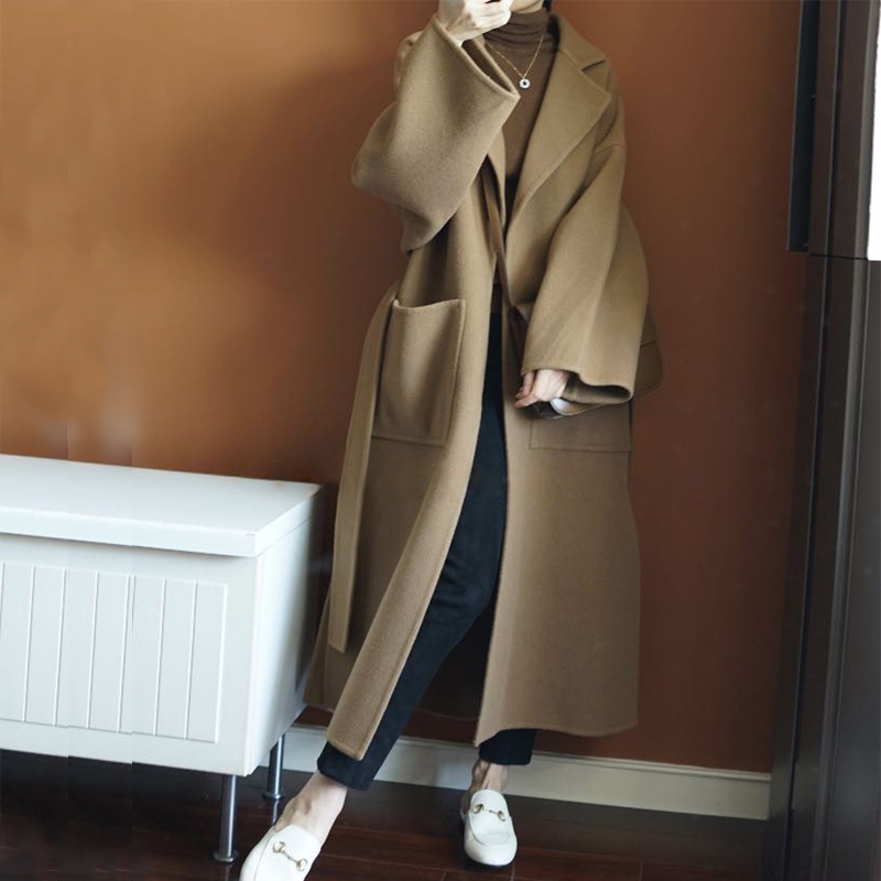 Elegant Women's Long Coat 100% - огляд і ціна Women Formal Wear Belt