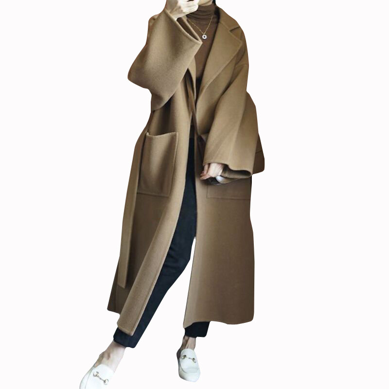 Elegant Women's Long Coat 100% - огляд і ціна Women Formal Wear Belt