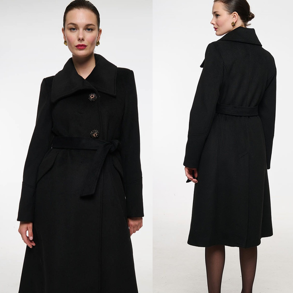 Vintage Black Stand Collar Wom - огляд і ціна Women Formal Wear Belt