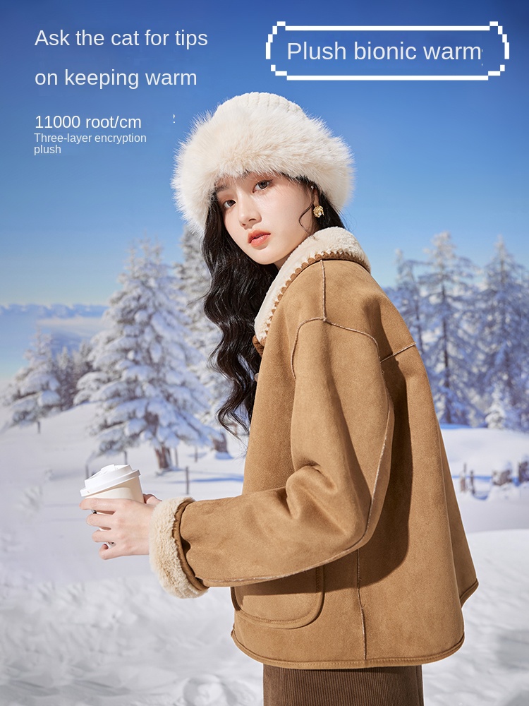 Suede short coat for women's w - огляд і ціна Women'S Formal Wear Petite