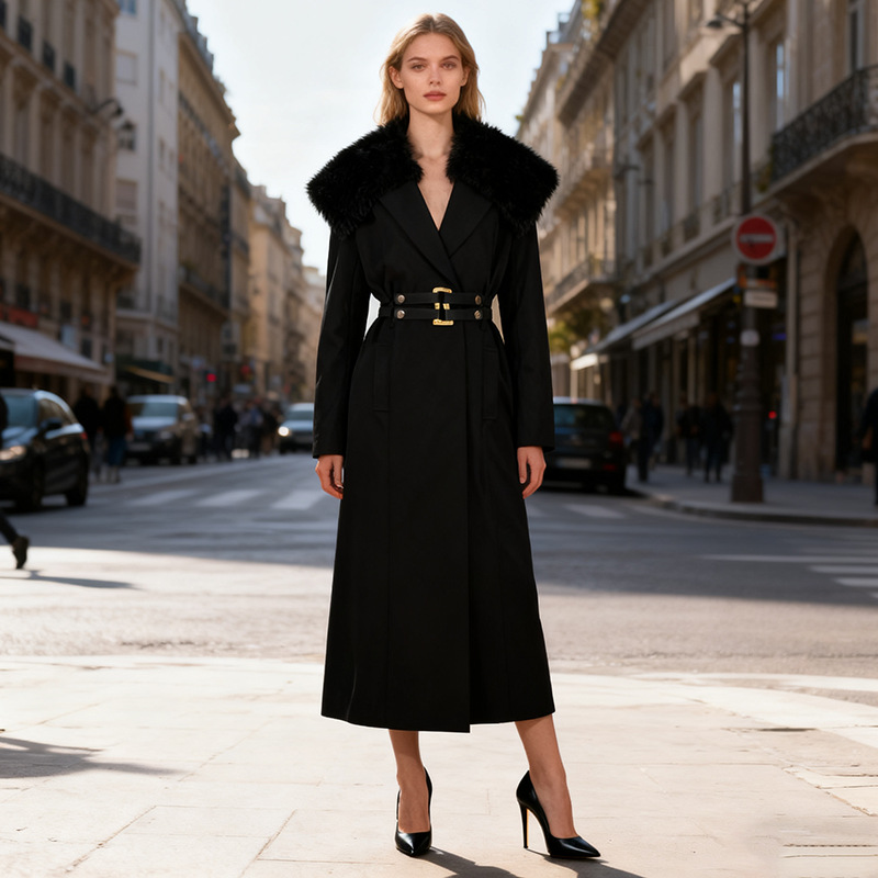 Fur Women Coat Windbreaker Bel - огляд і ціна Women Formal Wear Belt